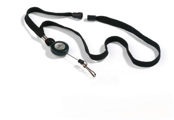 DURABLE Textilband mit Ausweishalter schwarz 10 St&uuml;ck (822301)