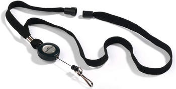DURABLE Textilband mit Jojo f&uuml;r Namensschilder und Ausweishalter 44cm schwarz (895701)