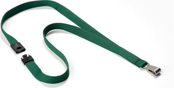 DURABLE Textilband Soft Colour 15mm mit Karabiner 44cm dunkelgr&uuml;n 10 St&uuml;ck (812732)