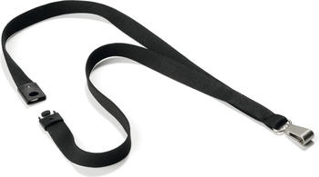 DURABLE Textilband Soft Colour 15mm mit Karabiner 44cm schwarz 10 St&uuml;ck (812701)