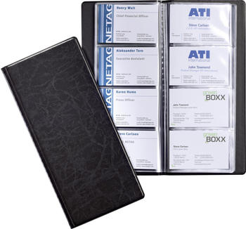 DURABLE Visitenkartenringbuch Visifix 253x115mm schwarz (240201)