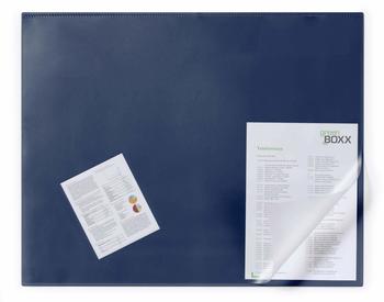 DURABLE Schreibunterlage 65x52cm mit Vollsichtplatte dunkelblau (720307)