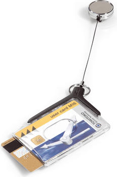 DURABLE Sicherheitsausweishalter Card Holder de luxe pro Duo anthrazit 10 St&uuml;ck (830858)