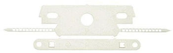 Laurel Klammern Abheftstreifen mit Deckschiene 80mm Kunststoff 100 Stück weiß