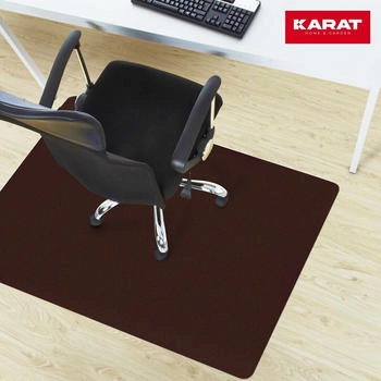 Floordirekt Bodenschutzmatte für Hartboden farbige Bürostuhlunterlage 114x150 cm kupferbraun
