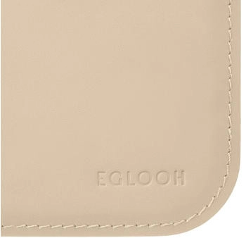 Eglooh Schreibtischunterlage Leder 65x45 cm - Runde Ecken Beige