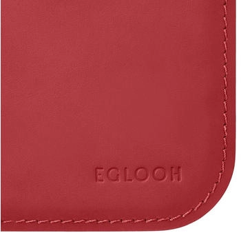 Eglooh Schreibtischunterlage Leder Ferrari 50x35 cm - Runde Ecken Rot