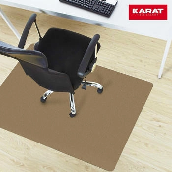 Floordirekt Bodenschutzmatte für Hartboden farbige Bürostuhlunterlage 90x120 cm perlgold