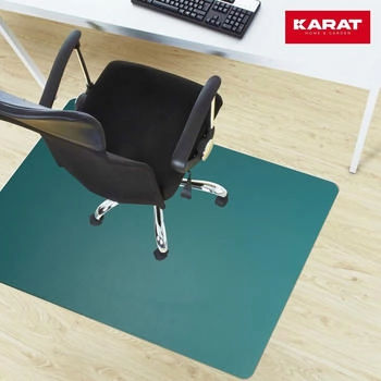 Floordirekt Bodenschutzmatte für Hartboden farbige Bürostuhlunterlage 114x150 cm türkis
