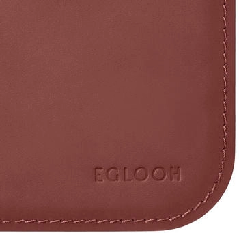 Eglooh Schreibtischunterlage Leder 90x60 cm - Runde Ecken Bordeaux Rot