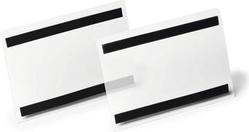 DURABLE Etikettentasche HARD COVER magnetisch A5 quer transparent (119819)