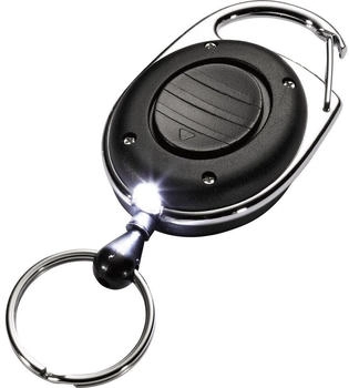 DURABLE Jojo Style LED Ausweishalter/Schl&uuml;sselring mit LED Lampe schwarz (819801)