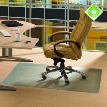 Floortex Evolutionmat Bodenschutzmatte rechteckig für Teppichboden transparent 120x75cm (FCECO113048EP)