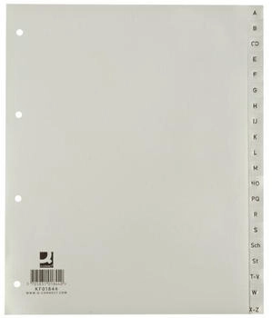 Q-CONNECT Register A-Z A4+ PP überbreit 20-teilig grau (KF01844)