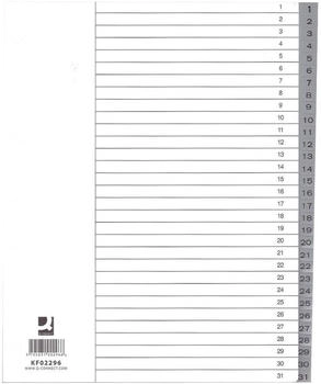 Q-CONNECT Zahlenregister 1-31 A4+ PP grau (KF02296)