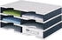 styro Styrodoc Duo Dokumentenablage mit 4 Fächern grau/blau (268-0202.38)