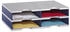 styro Styrodoc Duo Dokumentenablage mit 4 Fächern grau/blau (268-0202.38)