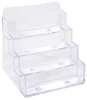 Exacompta Visitenkartenhalter 4 Fächer transparent (71158D)