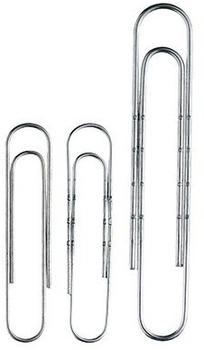 Alco Aktenklammer glatte runde Form 50mm Metall verzinkt silber 100 Stück (260)