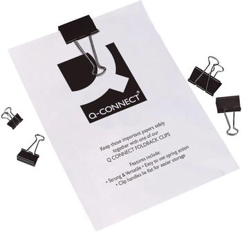 Q-CONNECT Foldback-Klammern 42mm schwarz 10 Stück (KF01285)