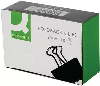 Q-CONNECT Foldback-Klammern 24 mm schwarz (KF01283)
