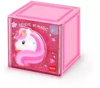 Legami Erweiterbare SchreibtischBox Cutie Cube Einhorn Pink