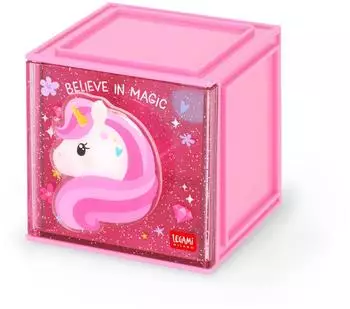 Legami Erweiterbare Schreibtischbox - Cutie Cube Unicorn
