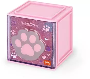 Legami Erweiterbare Schreibtischbox - Cutie Cube Kitty