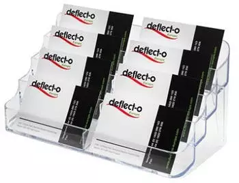 deflect-o Visitenkartenhalter 8 F&auml;cher, Kunststoff, glasklar (DE70801)