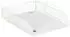 Relaxdays Dokumentenablage stapelbar 3er-Set, A4, Gitterdesign, Metall, 25x34cm, Weiß