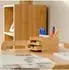 Relaxdays Schreibtisch-Organizer Set Zettelbox 900 Zettel Bambus