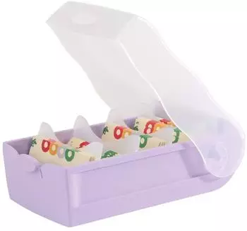 HAN CROCO Lernkarteibox 5-F&auml;cher-Lernsystem DIN A7, pastelllila (997-887)