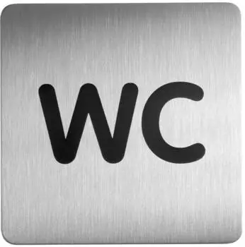 DURABLE Piktogramm WC, quadratisch, 150x150mm, Edelstahl (495723)