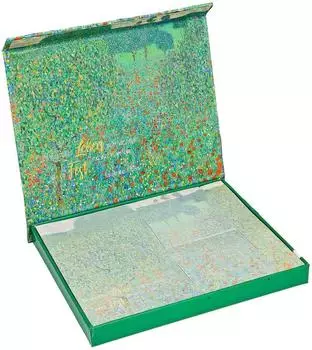 St. Benno Verlag Notizzettelbox „Gustav Klimt – Mohnwiese"