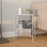 Vidaxl Magazine Rack Silver 35x15x45 Cm Steel