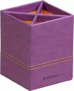 Rhodia Rhodiarama Stifteköcher Kunstleder violett 8x8x11cm (318910C)
