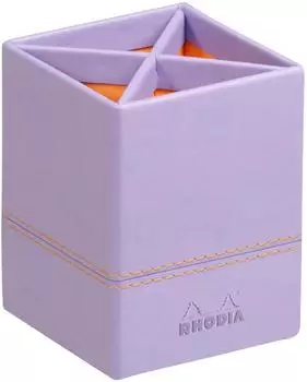 Rhodia Rhodiarama Stifteköcher Kunstleder iris, 8x8x11cm (318819C)