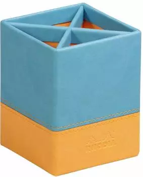 Rhodia Rhodiarama Stiftek&ouml;cher Kunstleder t&uuml;rkis 8x8x11cm (318817C)