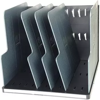 Exacompta MODULOTOP vertikaler Sorter 5 Trennplatten schwarz/grau (390714D)