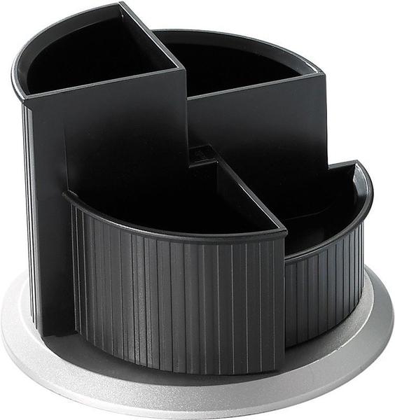 Helit Multiköcher mit Drehteller schwarz/schwarz