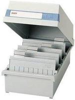 HAN 966-11, HAN Karteikasten, A6 quer, f&uuml;r 800 Karten, lichtgrau