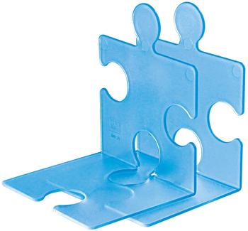HAN Buchstütze Puzzle 2er Set blau-transluzent
