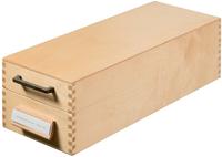Karteikasten A7 quer Holz f&uuml;r 1000-1500 Karten