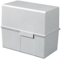 HAN Karteibox DIN A5 quer, fr 450 Karten mit Stahlscharnier, lichtgrau