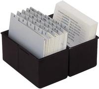 HAN Karteibox DIN A5 quer, fr 450 Karten mit Stahlscharnier, schwarz
