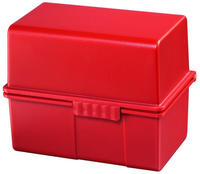 HAN Karteibox DIN A8 quer, incl. A-Z Register und 100 Karten, rot