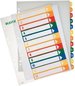 Leitz Register A4 1-12 volle Höhe PP farbig/transparent (12940000)