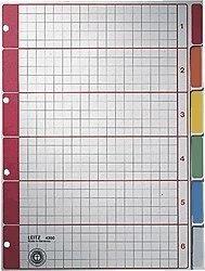 Leitz Register blanko A4 6farbig bedruckt Karton grau (43500085)