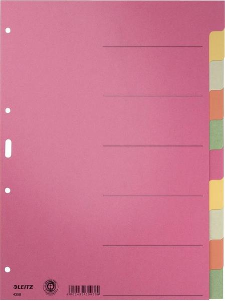 Leitz Register blanko A4 Karton farbig sortiert (43580000) Test ❤️  Testbericht.de Dezember 2021