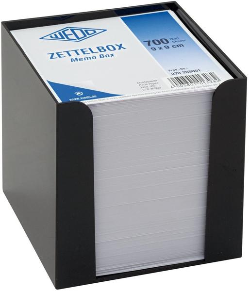 Wedo Zettelbox 9x9cm schwarz/weiß